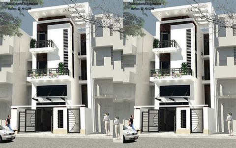 Nhà ống 3 tầng hiện đại anh Tuyên-NO187313