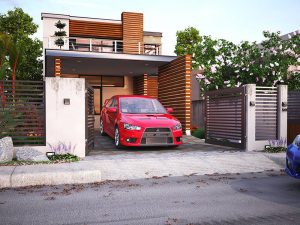 Thiết kế biệt thự nhà phố hiện đại 2 tầng Anh Phong Hòa Bình