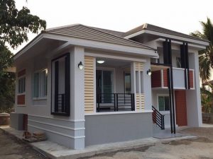 Ảnh thực tế – thiết kế nhà mái thái 145m2